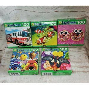 Lot Of 5 CraZArt Puzzlebug 100 Piece Puzzle Home Fun And Games